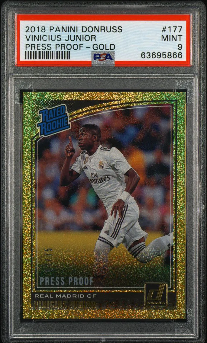 2018 #177 Vinicius Junior PSA 9 Panini Donruss