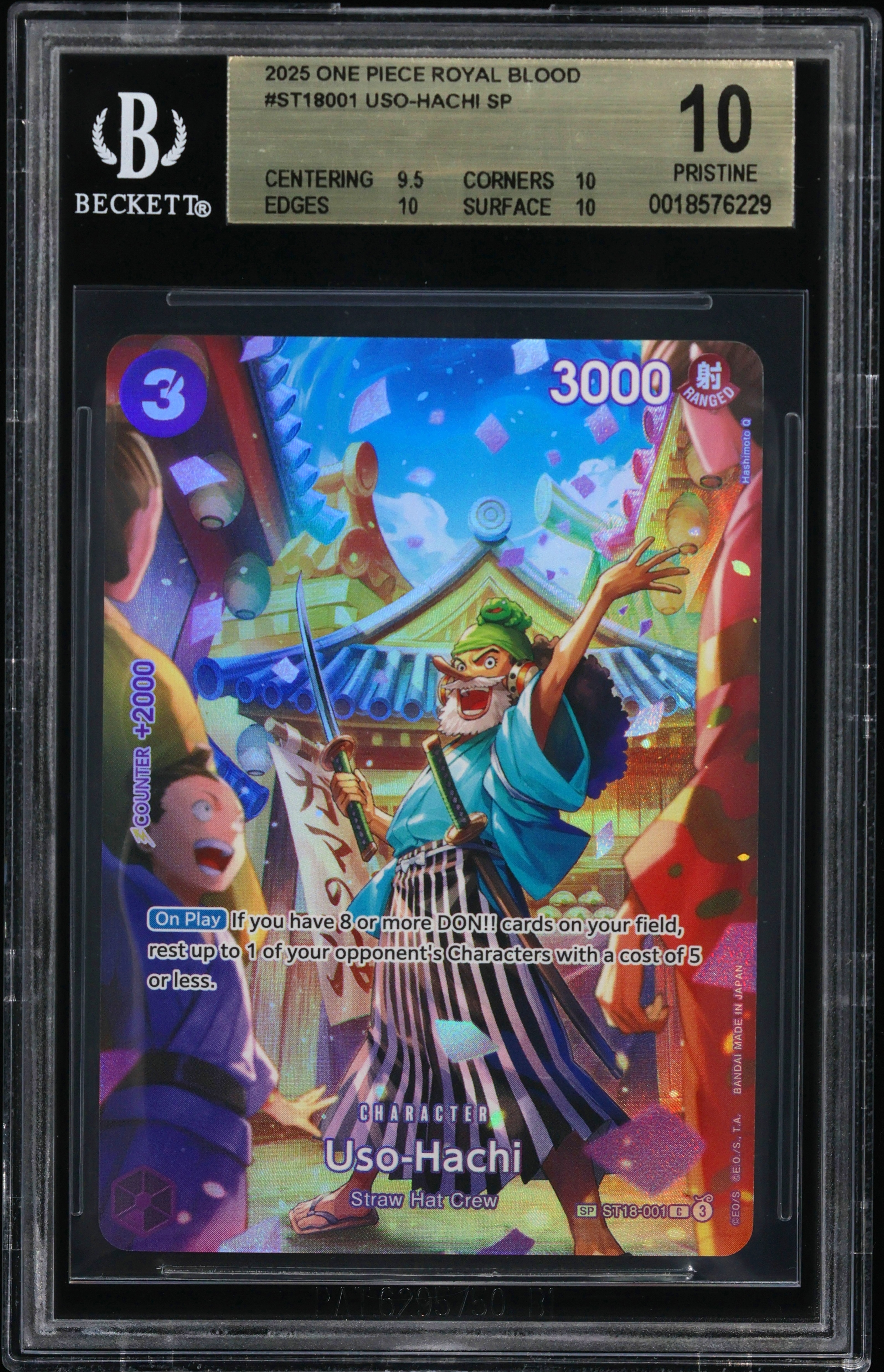 2025 #St18001 Uso-Hachi Sp BGS 10 One Piece Card Game Royal Blood