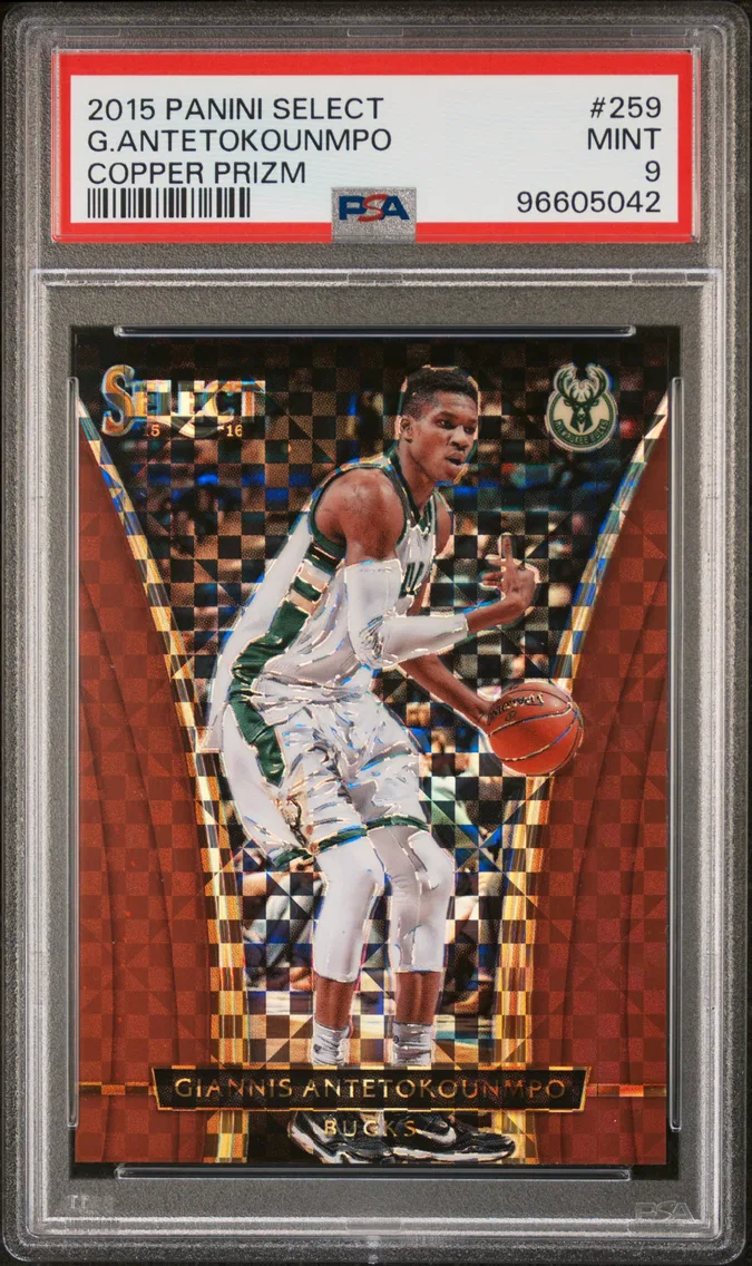 2015 #259 Giannis Antetokounmpo PSA 9 Panini Select