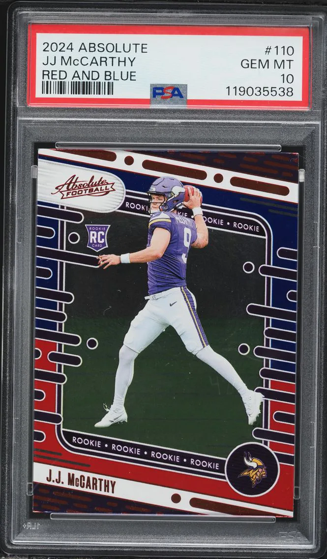 2024 #110 JJ McCarthy PSA 10 Panini Absolute Football
