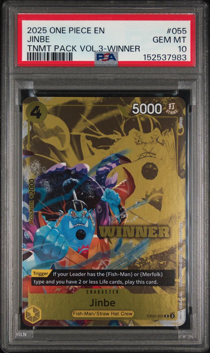 2025 #055 Jinbe PSA 10 One Piece Tournament Pack Vol.3