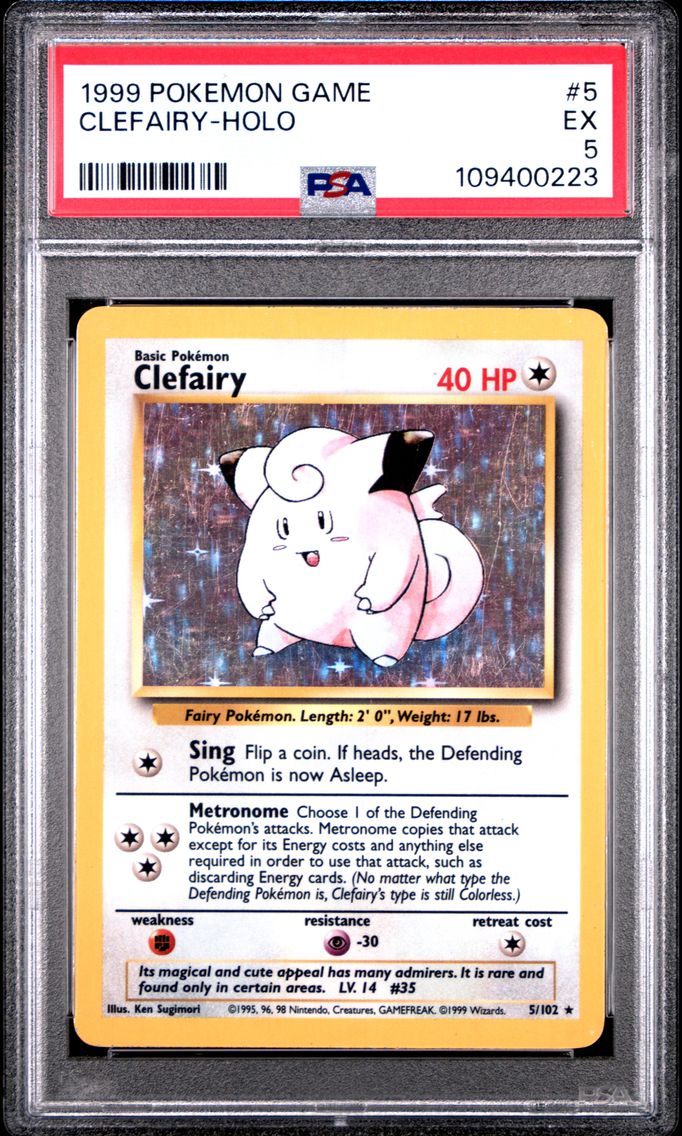 1999 #5 Clefairy-Holo PSA 5 Game