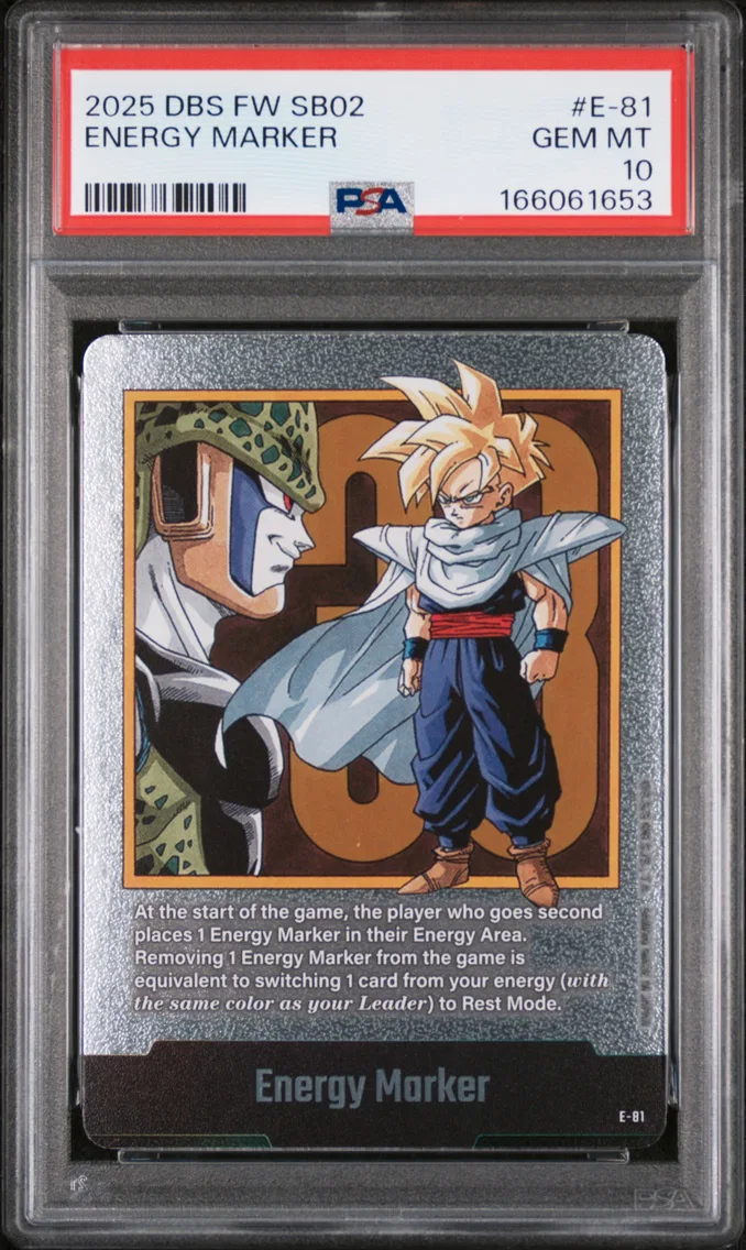 2025 #E-81 Energy Marker PSA 10 Dragon Ball Super Card Game Fusion World Manga Booster 02