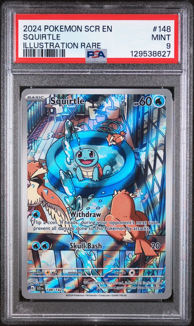 2024 #148 Squirtle PSA 9 Stellar Crown - SCR EN - English Pokemon