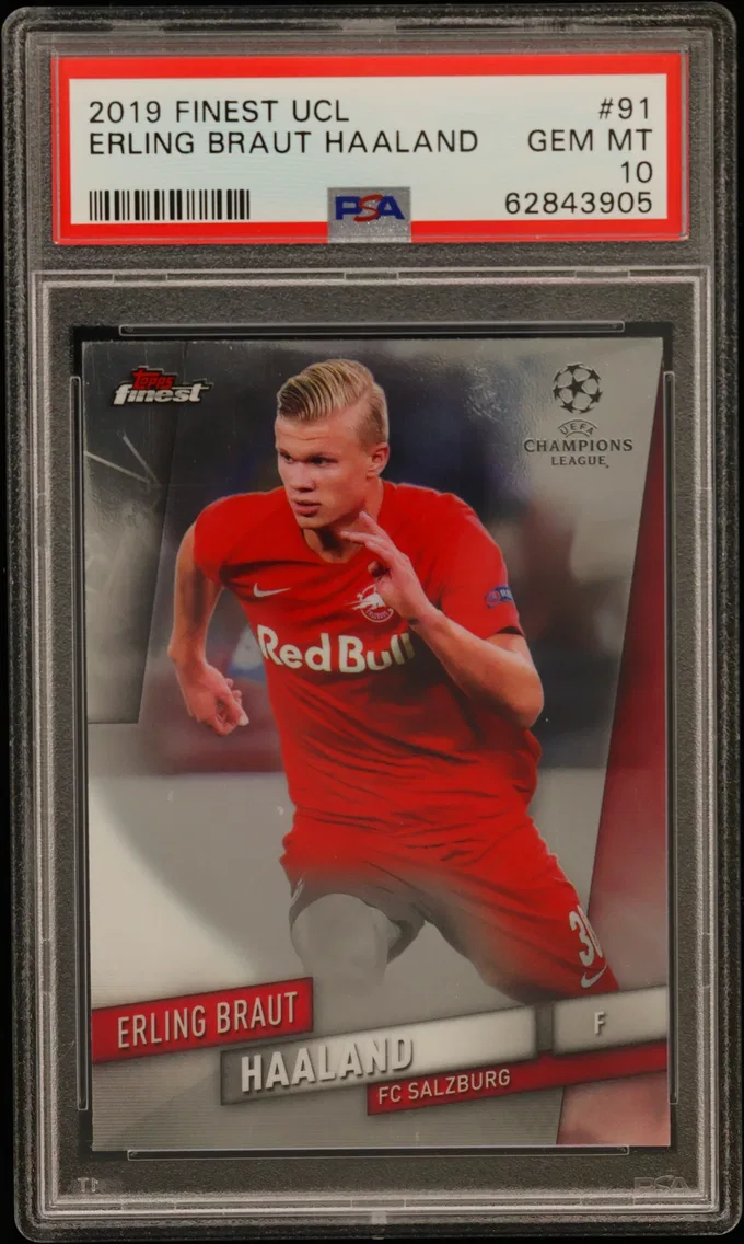 2019 #91 Erling Braut Haaland PSA 10 Finest UEFA Champions League