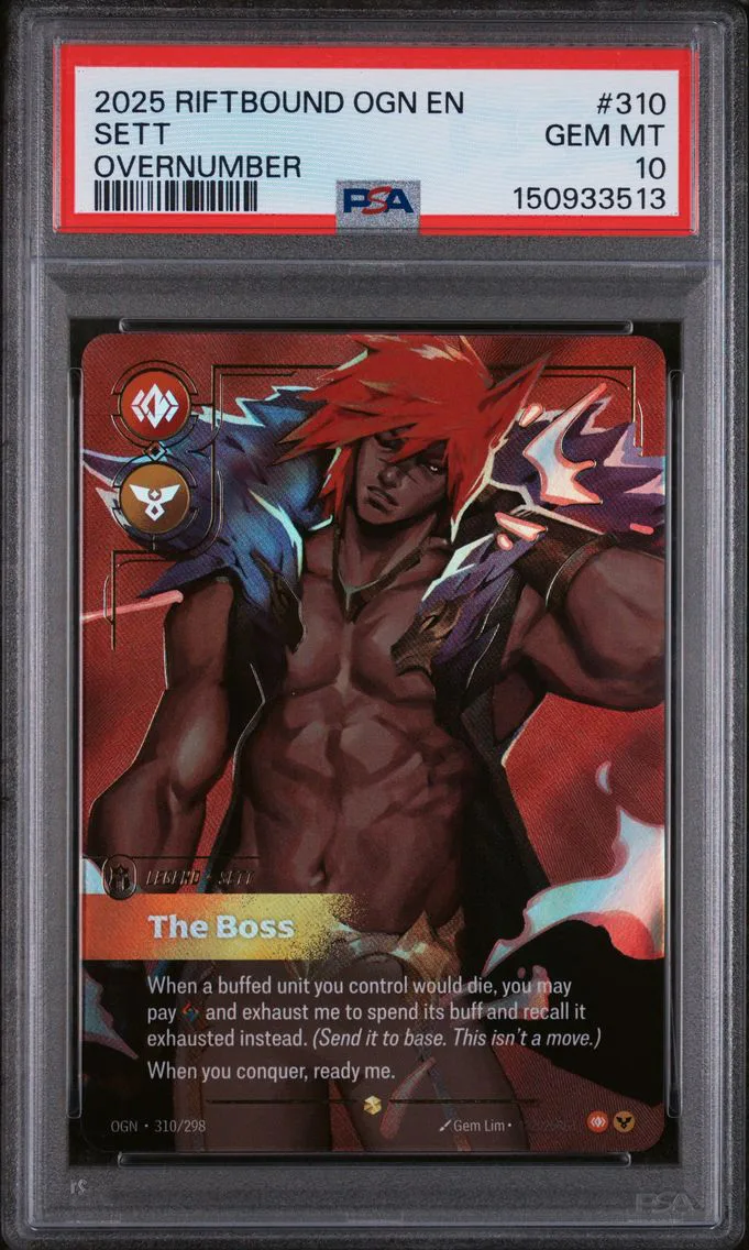 2025 #310 Sett - the Boss PSA 10 Riftbound: League of Legends Ogn-Origins
