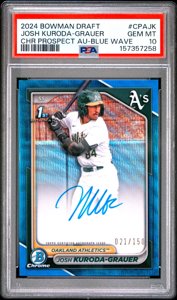 2024 #CPAJK Josh Kuroda-Grauer PSA 10 Bowman Draft Chrome Prospect Autographs