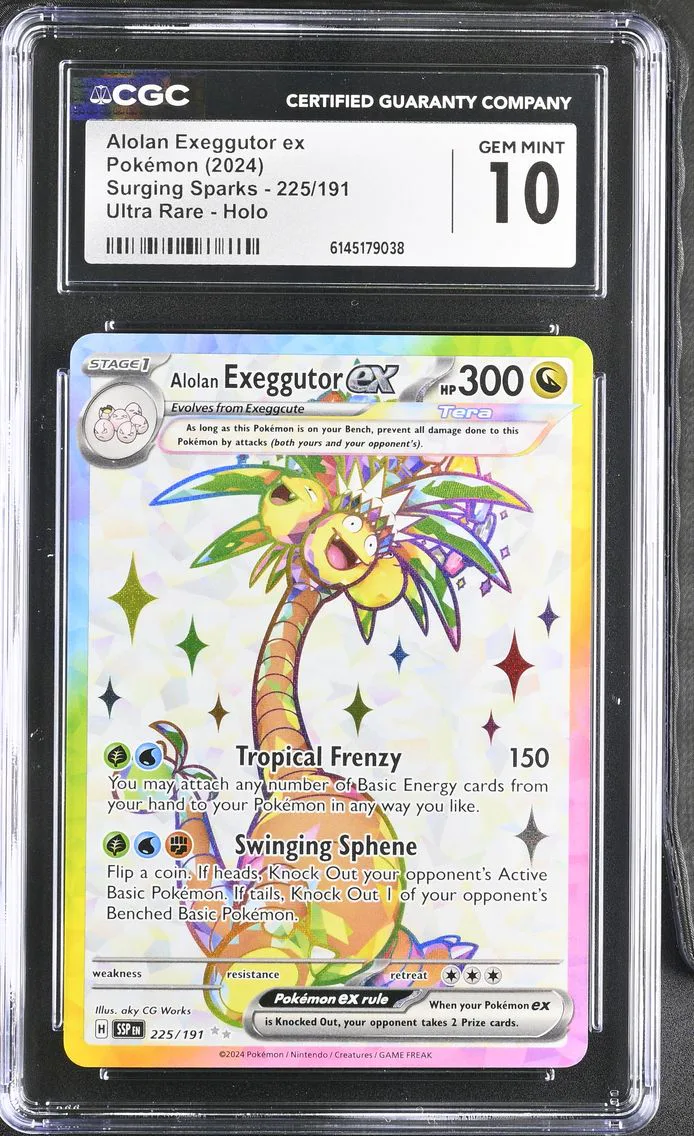 2024 #225 Alolan Exeggutor ex CGC 10 Surging Sparks - SSP EN - English