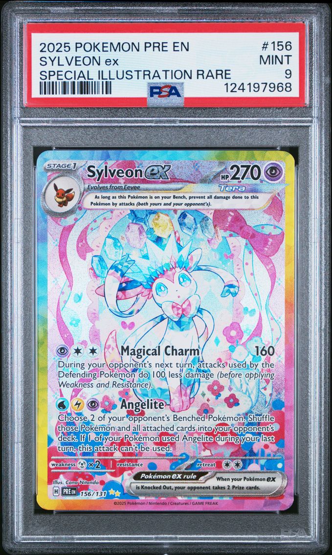 2025 #156 Sylveon EX PSA 9 Pre E