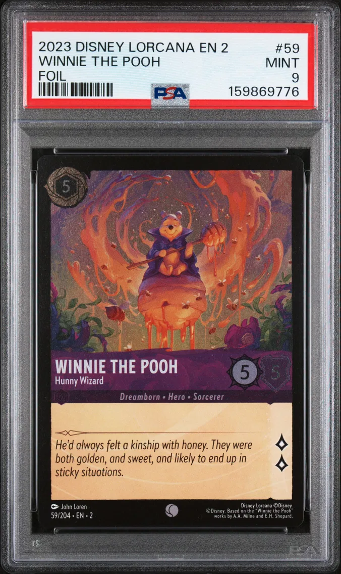 2023 #59 Winnie the Pooh - Hunny Wizard PSA 9 Disney Lorcana EN 2-Rise of the Floodborn