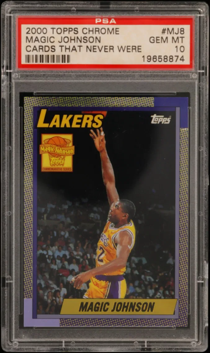 2000 #MJ8 Magic Johnson PSA 10 Topps Chrome Cards That Never Were