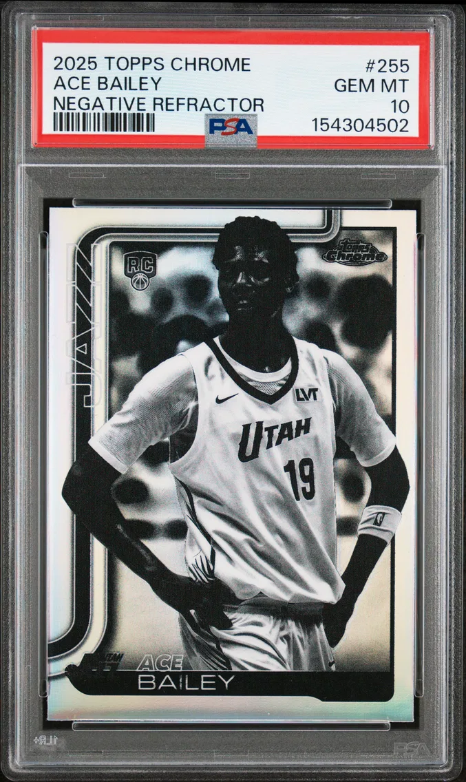 2025 #255 Ace Bailey PSA 10 Topps Chrome