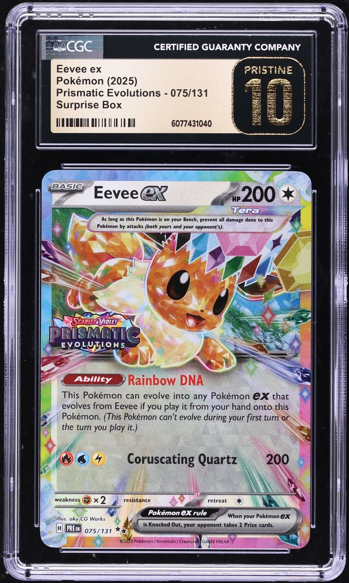 2025 #075 Eevee EX CGC 10 Pristi