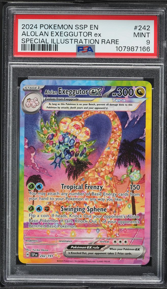 2024 #242 Alolan Exeggutor EX PSA 9 Ssp EN-Surging Sparks Pokemon