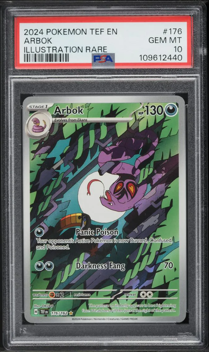 2024 #176 Arbok PSA 10 Tef EN-Temporal Forces Pokemon