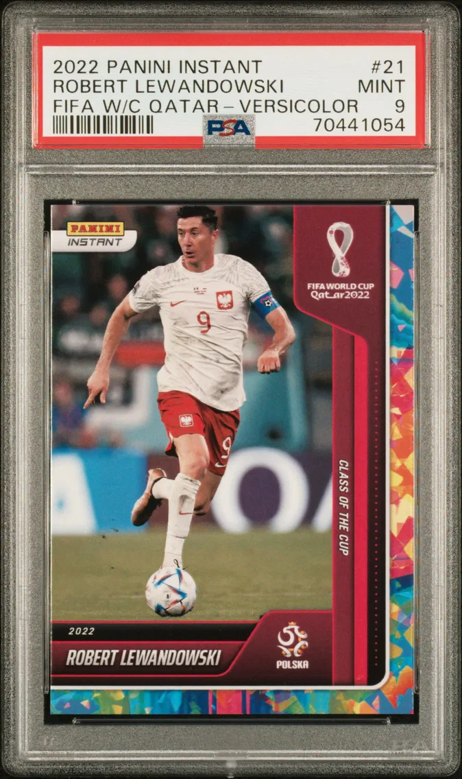2022 #21 Robert Lewandowski PSA 9 Panini Instant FIFA World Cup Qatar