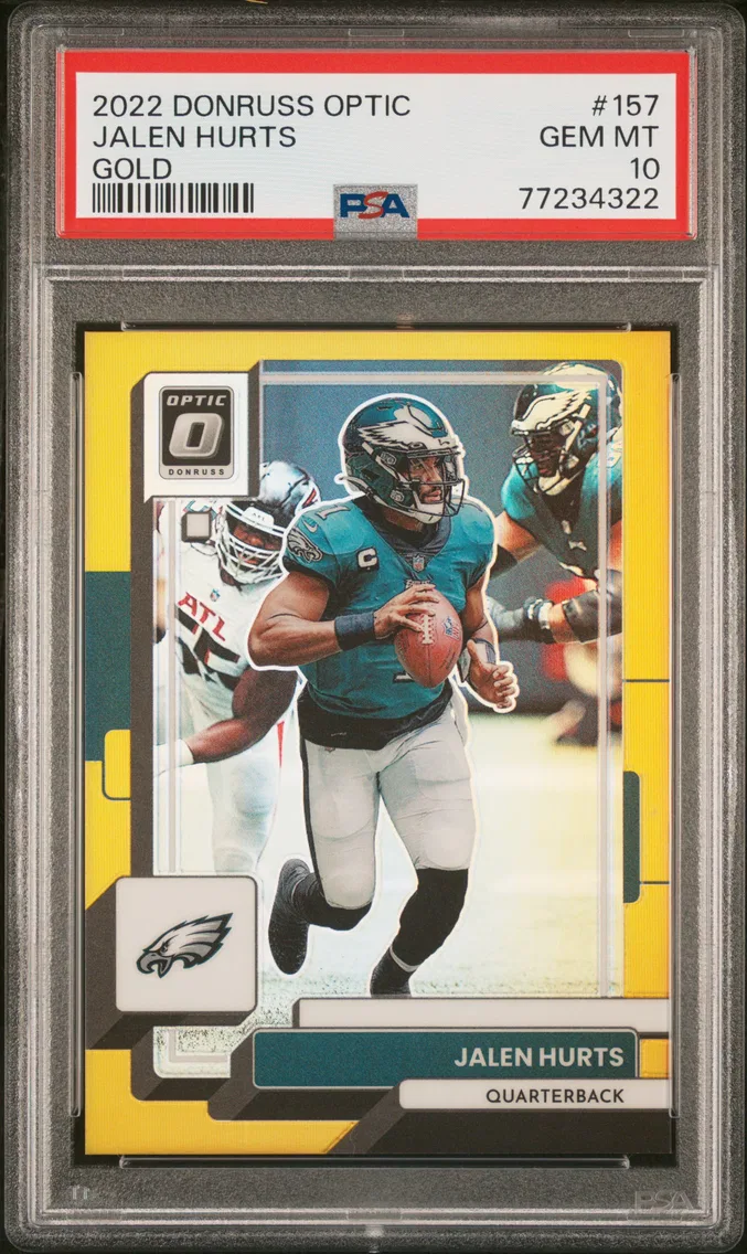 2022 #157 Jalen Hurts PSA 10 Panini Donruss Optic