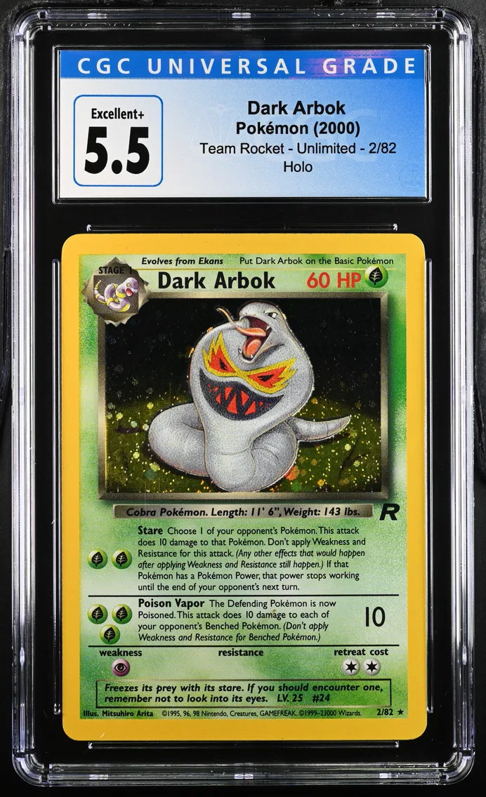2000 #2 Dark Arbok CGC 5.5 Team Rocket - Unlimited - English