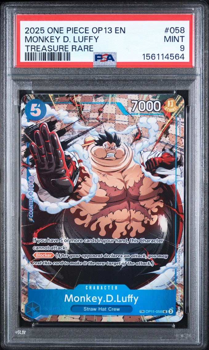 2025 #058 Monkey D. Luffy PSA 9 One Piece OP13-Carrying on His Will
