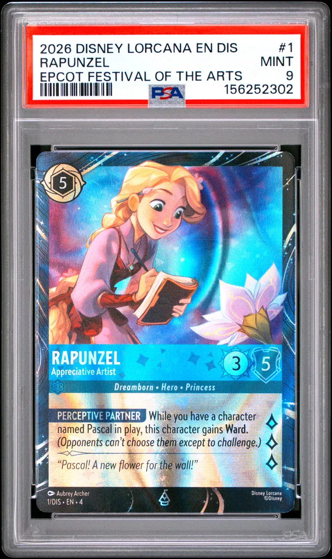 2026 #1 Rapunzel - Appreciative Artist PSA 9 Disney Lorcana EN Dis-Magical Places Promo