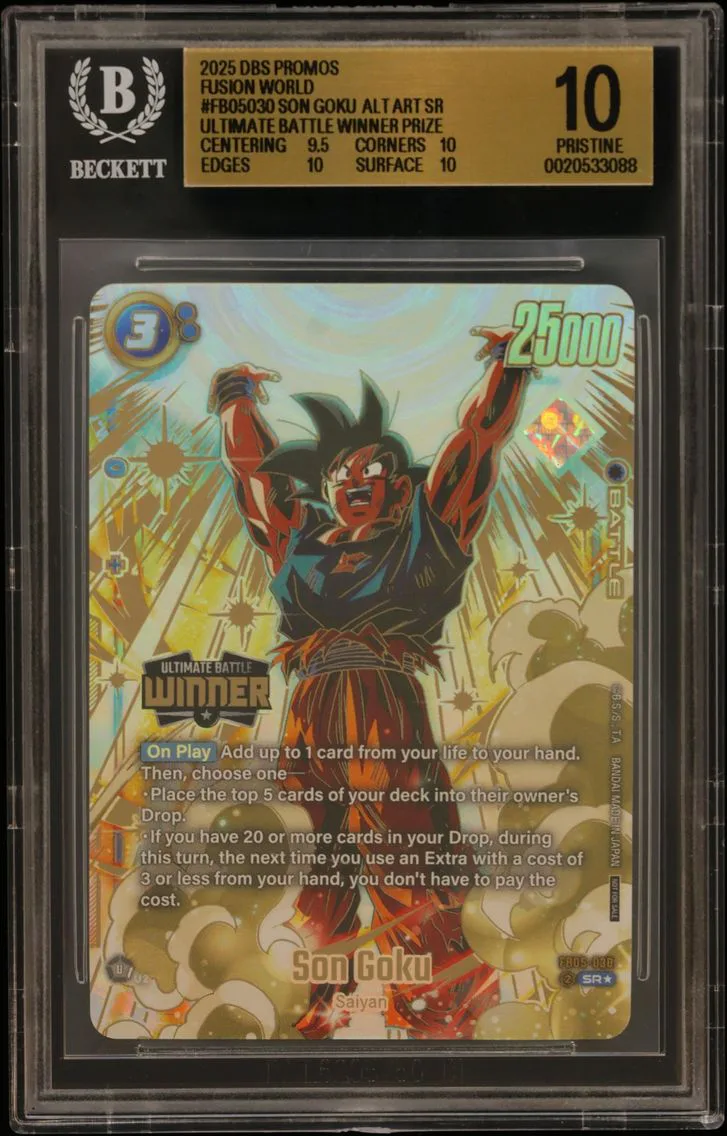 2025 #FB05030 Son Goku ALT ART SR/(Ultimate Battle '25 Vol.2 Winner Prize) BGS 10 Dragon Ball Super Card Game Fusion World Promos