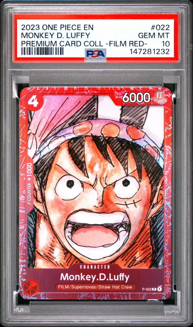 2023 #022 Monkey D. Luffy PSA 10 One Piece Premium Card Collection -One Piece Film Red-