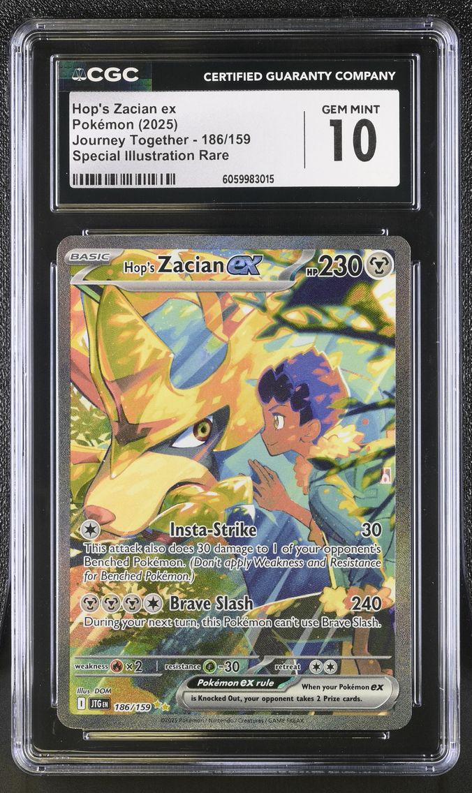2025 #186 Hop's Zacian ex CGC 10 Journey Together - JTG EN - English