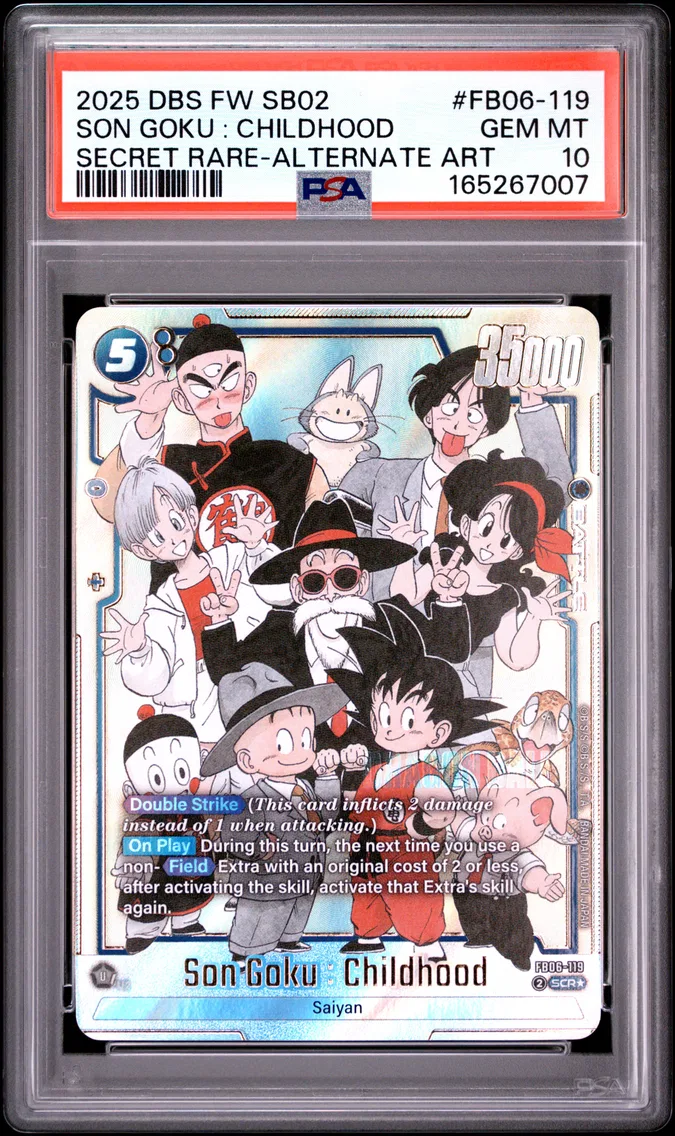 2025 #FB06-119 Son Goku : Childhood PSA 10 Dragon Ball Super Card Game Fusion World Manga Booster 02