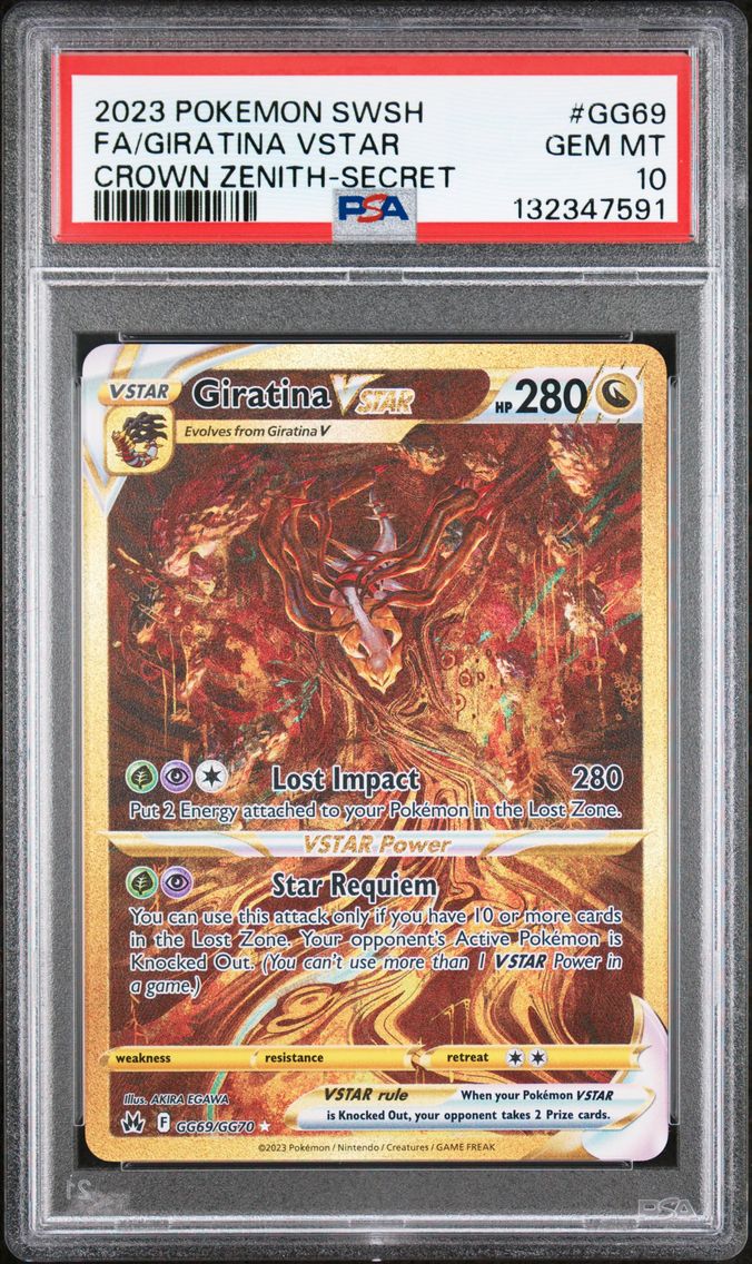 2023 #GG69 Full Art/Giratina Vstar PSA 10 Sword and Shield Crown Zenith