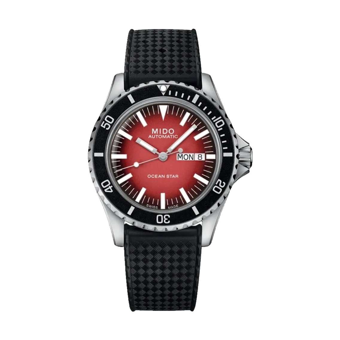 MIDO Ocean Star Tribute 40.5mm - Red on Rubber Strap