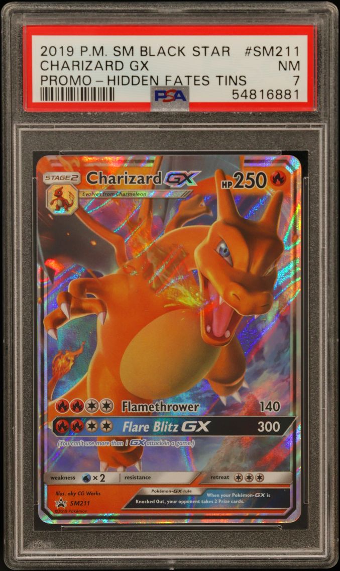 2019 #SM211 Charizard GX PSA 7 SM Black Star Promo