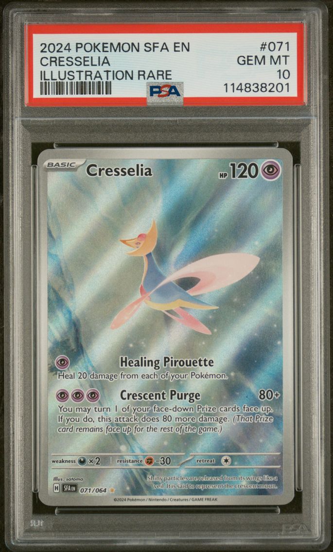 2024 #071 Cresselia PSA 10 Sfa EN-Shrouded Fable Pokemon