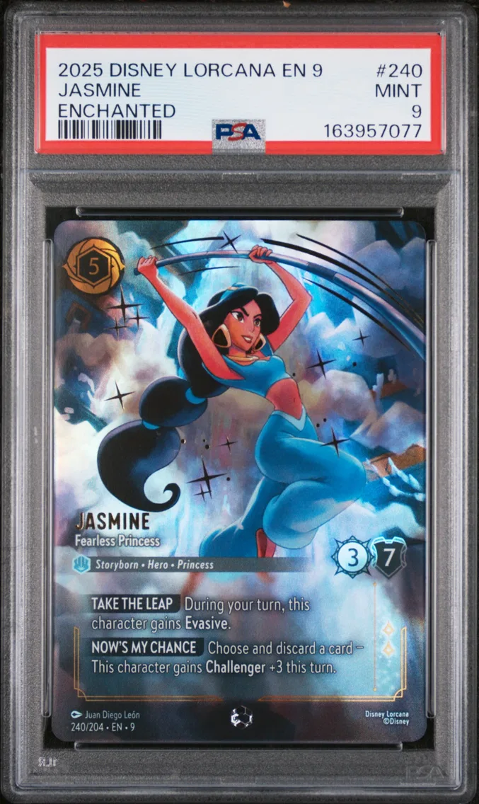 2025 #240 Jasmine - Fearless Princess PSA 9 Disney Lorcana EN 9-Fabled