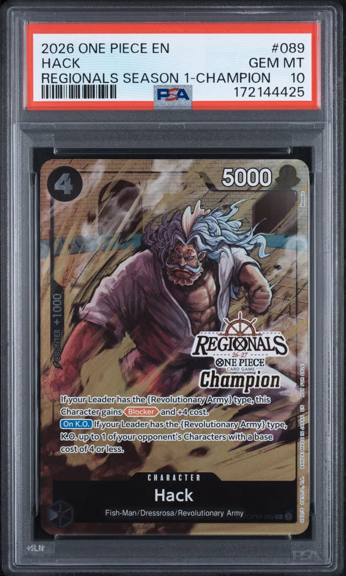 2026 #089 Hack PSA 10 One Piece Regionals Pack 2026 Season 1