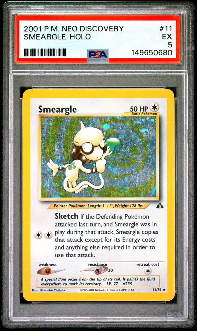 2001 #11 Smeargle-Holo PSA 5 Neo Discovery Pokemon