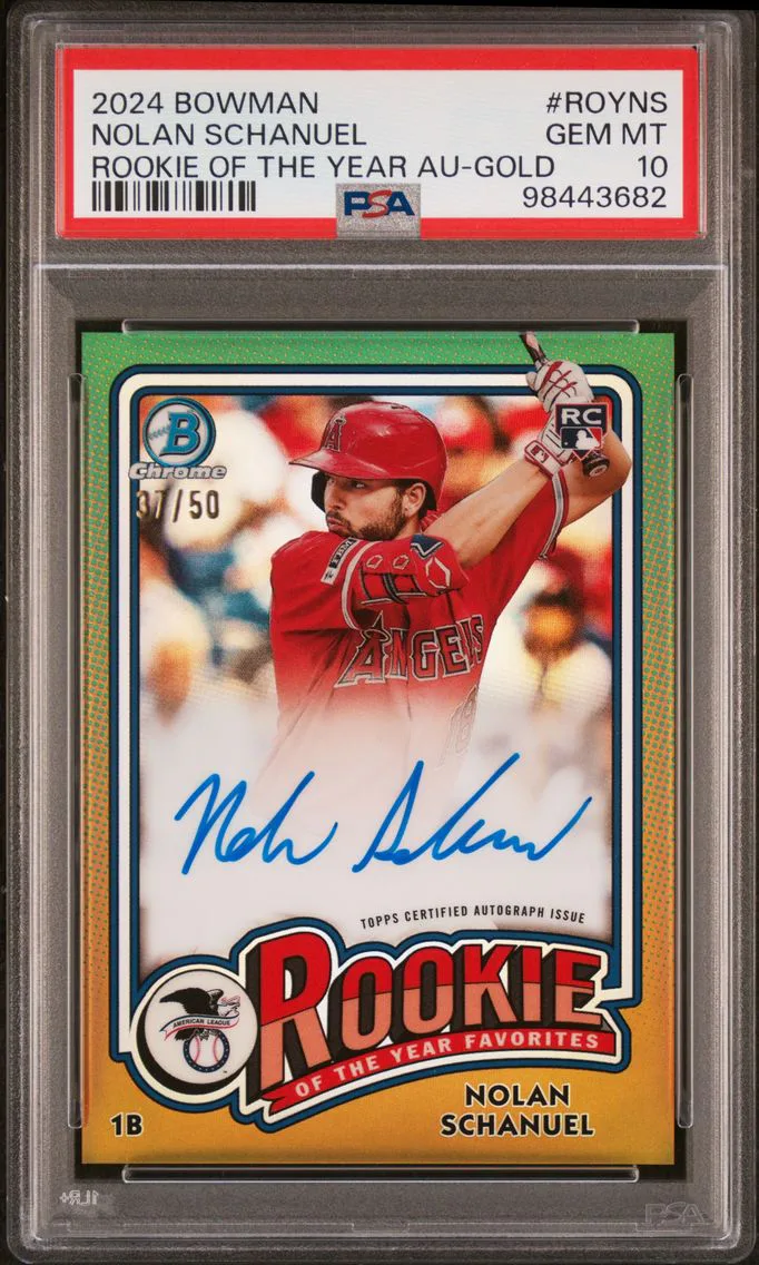 2024 #ROYNS Nolan Schanuel PSA 10 Bowman Rookie of the Year Autographs