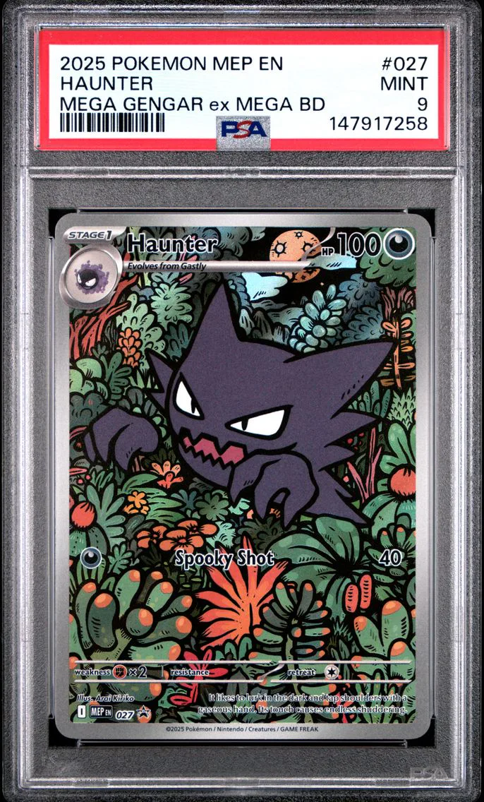 2025 #027 Haunter PSA 9 Mep EN-Me Black Star Promo