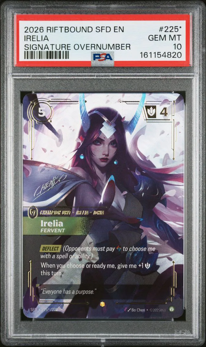 2026 #225* Irelia - Fervent PSA 10 Riftbound: League of Legends Sfd-Spiritforged