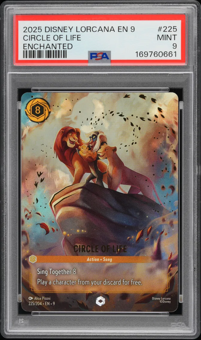 2025 #225 Circle of Life PSA 9 Disney Lorcana EN 9-Fabled