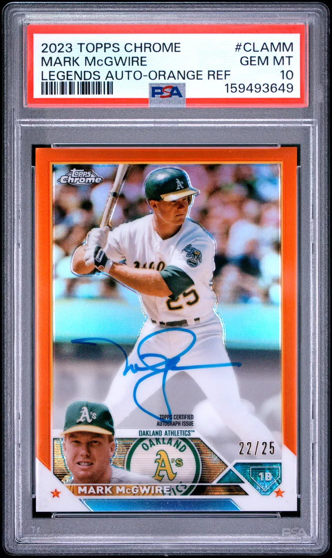2023 #CLAMM Mark McGwire PSA 10 Topps Chrome Topps Chrome Legends Autograph