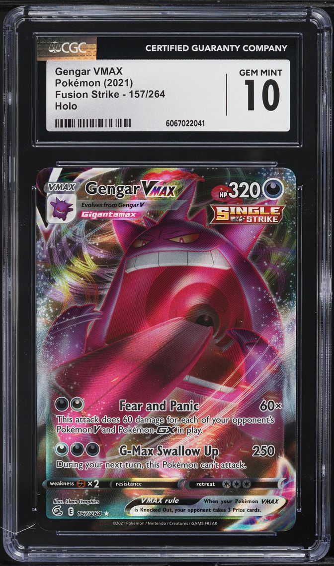 2021 #157 Full Art/Gengar Vmax CGC 10 Sword & Shield Fusion Strike Pokemon