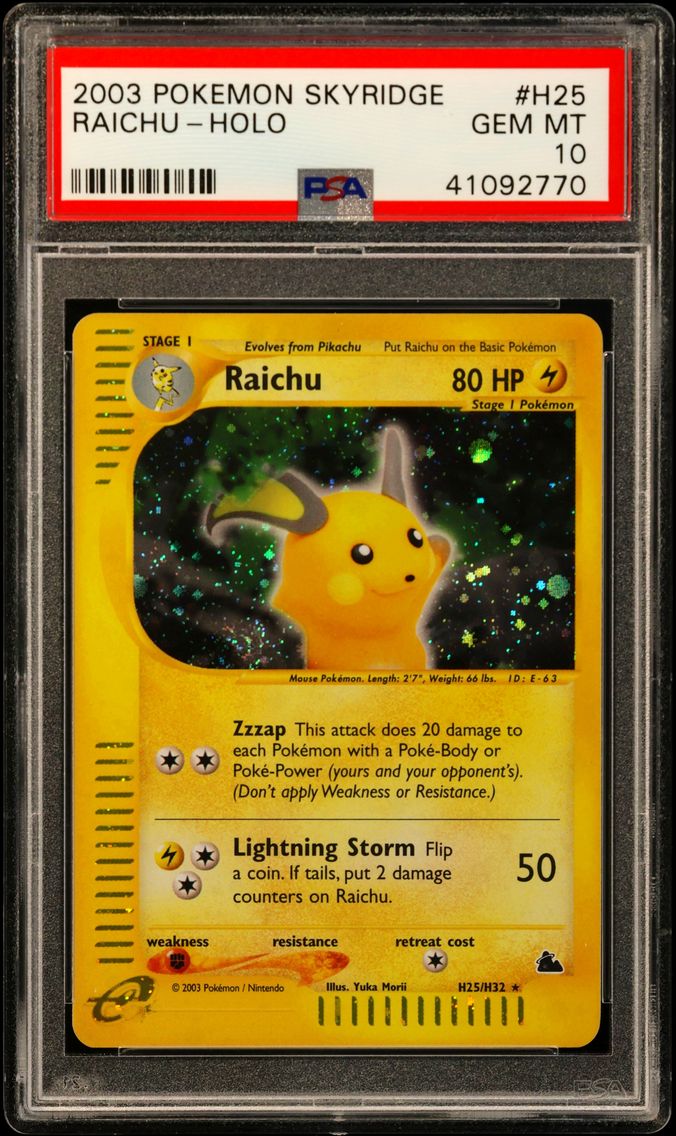 2003 #H25 Raichu-Holo PSA 10 Sky