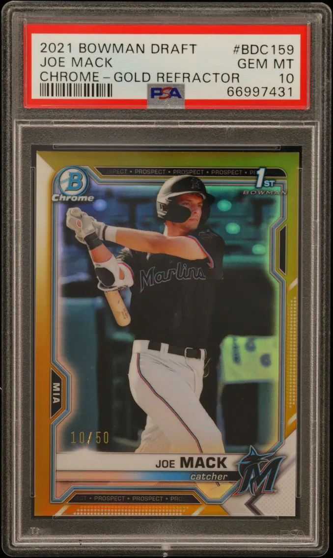 2021 #BDC159 Joe Mack PSA 10 Bowman Draft