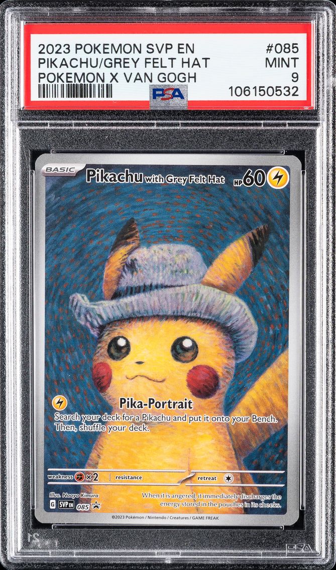 2023 #085 Pikachu With Grey Felt Hat PSA 9 Svp EN-SV Black Star Promo Pokemon
