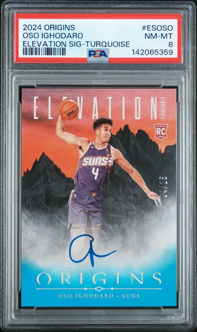 2024 #ESOSO Oso Ighodaro PSA 8 Panini Origins Elevation Signatures