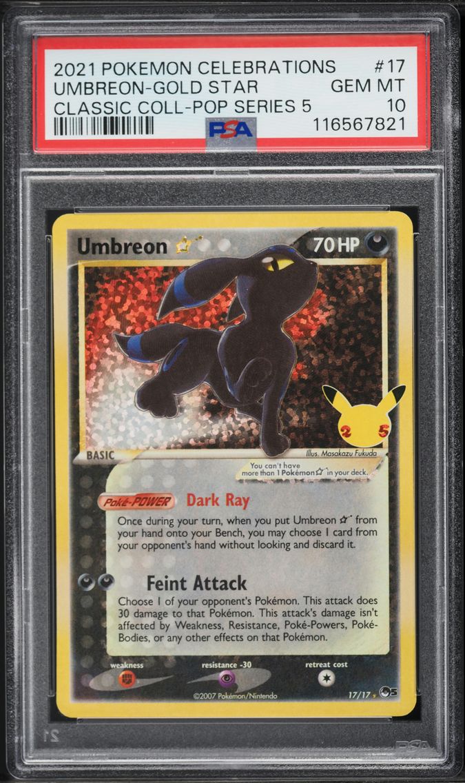 2021 #17 Umbreon-Gold Star PSA 1