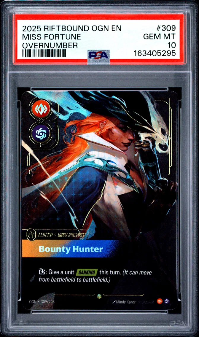 2025 #309 Miss Fortune - Bounty Hunter PSA 10 Riftbound: League of Legends Ogn-Origins