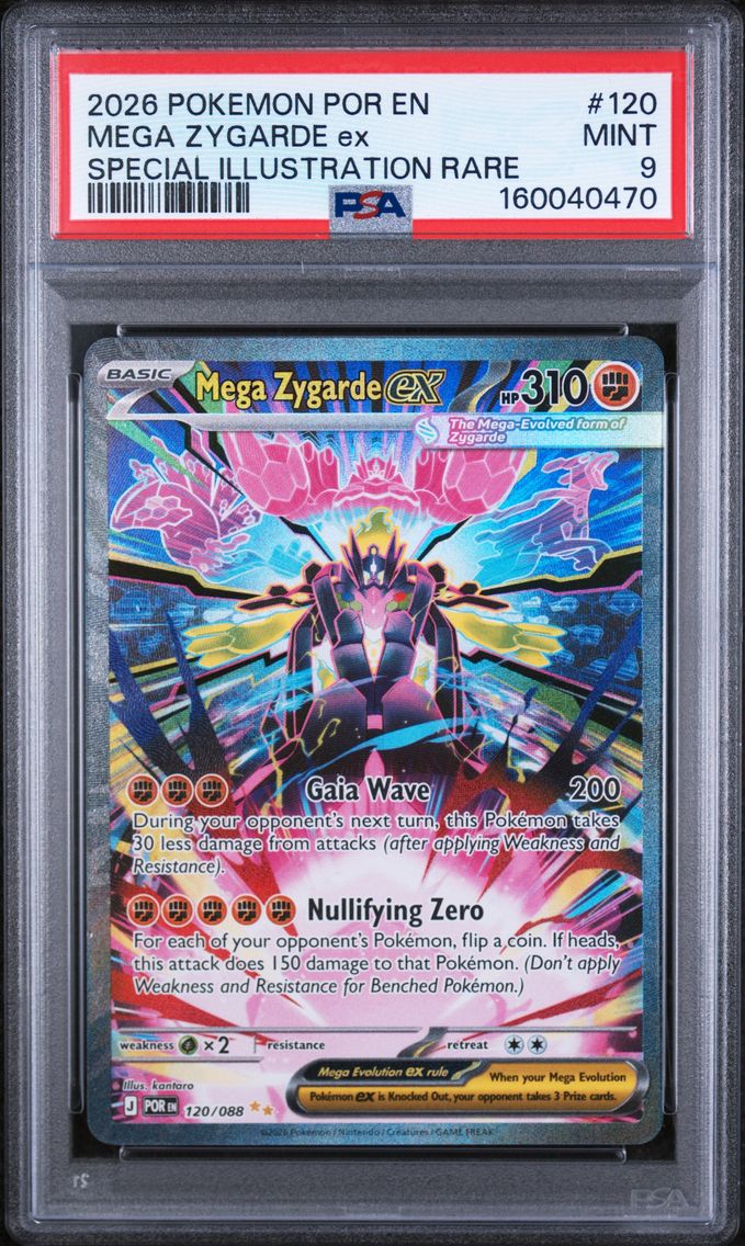 2026 #120 Mega Zygarde EX PSA 9 Por EN-Perfect Order