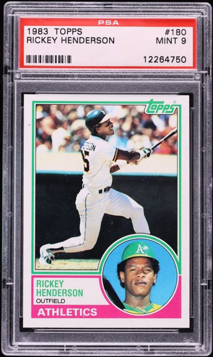 1983 Topps Rickey Henderson #180 PSA 9 MINT