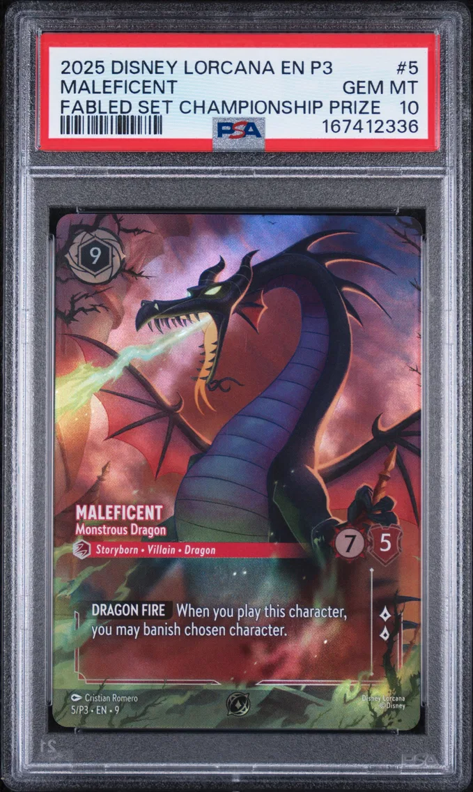 2025 #5 Maleficent - Monstrous Dragon PSA 10 Disney Lorcana EN P3-Promo
